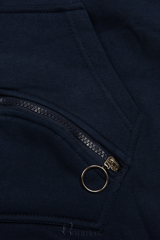 Verlängerte Sweatshirt/Sweatkleid dunkelblau/blau