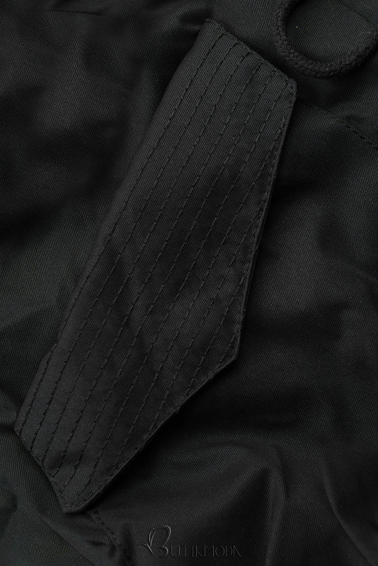 Jacke mit hochabschließendem Kragen schwarz