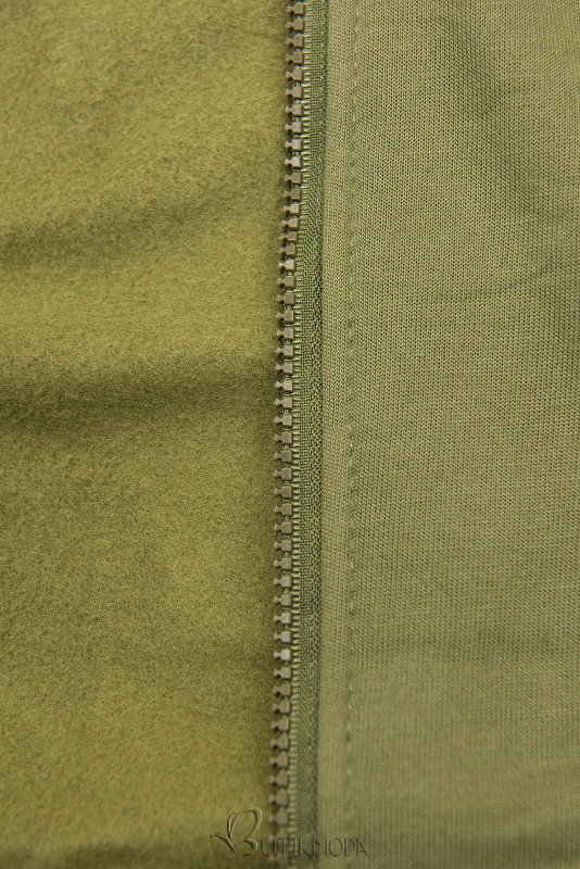 Kapuzenjacke mit 2-Wege-Reißverschluss khaki
