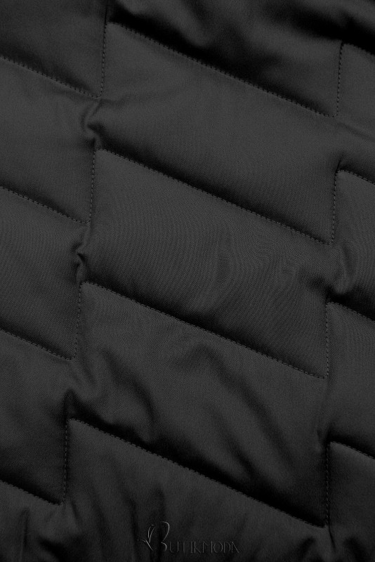 Kombiniertes Sweatjacke/Jacke mit Kapuze Schwarz