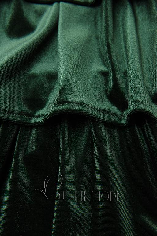 Kleid in Samt-Optik grün
