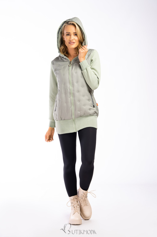 Sweatjacke mit gepunktetem Muster SPORTY Dunkelblau