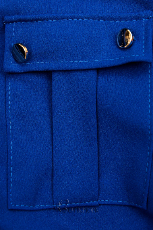 Basic Kleid mit Gürtel blau