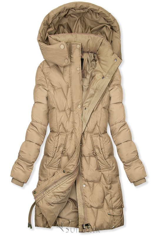 Steppjacke für Herbst/Winter in Beige