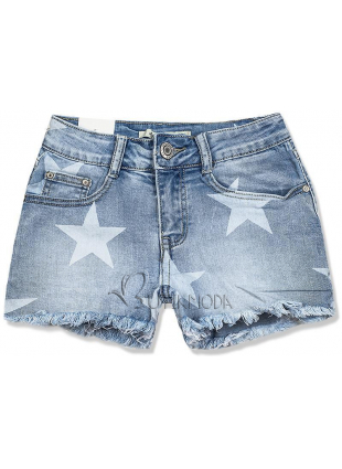 Jeans Shorts mit Sternprint