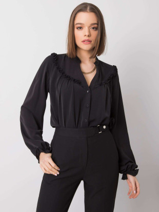 Elegante schwarze Bluse OCH BELLA