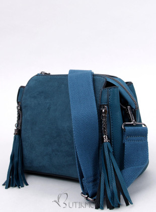 Damentasche mit Quasten Meerblau