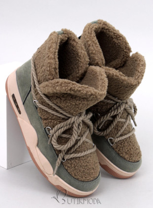 Schneeschuhe im Sneaker-Design Khaki