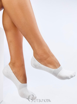 Weiße Mokassinsocken für Damen