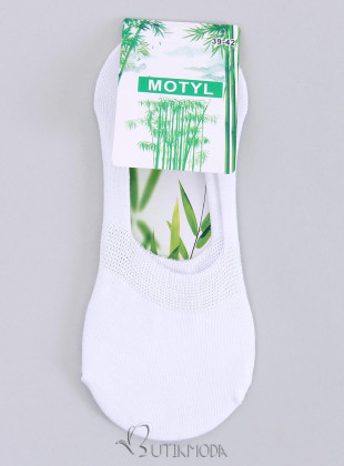 Weiße Mokassinsocken für Damen