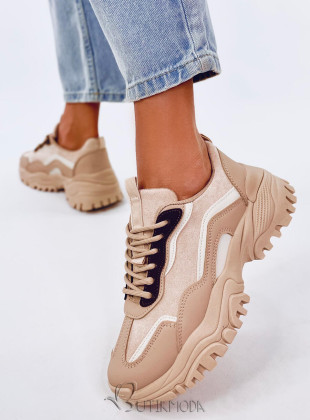 Beige Damen-Sneaker