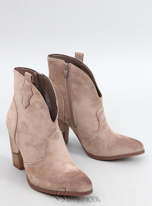 Beige Stiefeletten im Cowboy-Stil