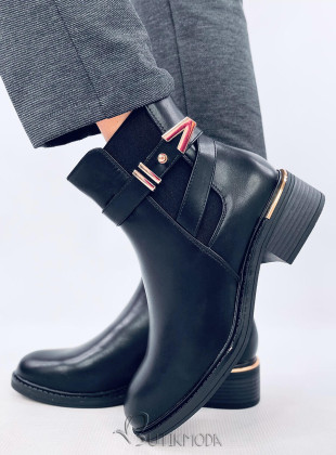 Schwarze Stiefeletten SABINE