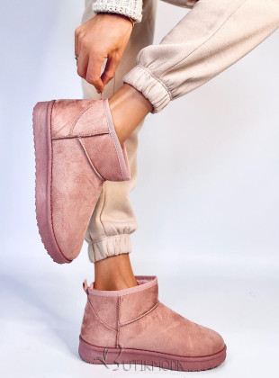 Niedrige Damen-Schneestiefel Rosa