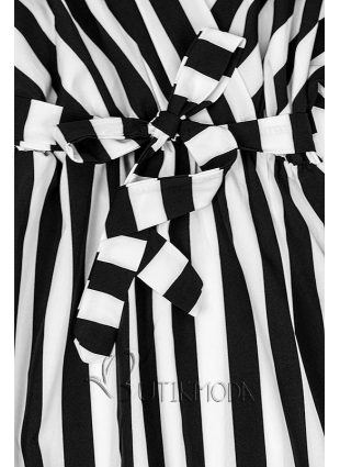 Maxi Kleid mit Streifen schwarz/weiß III.