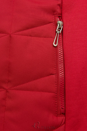 Sweatjacke mit Reißverschluss Rot