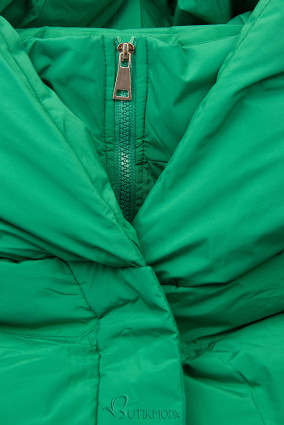 Steppweste mit Kapuze Smaragdgrün