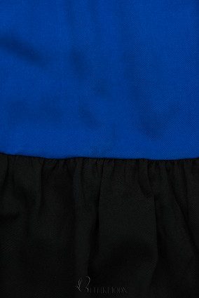 Kleid mit Color-Blocking-Optik blau/schwarz