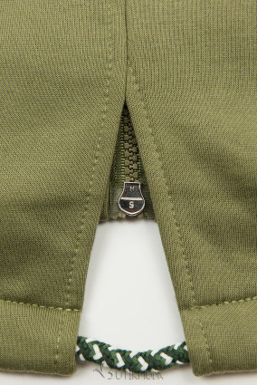 Kapuzenjacke mit 2-Wege-Reißverschluss khaki