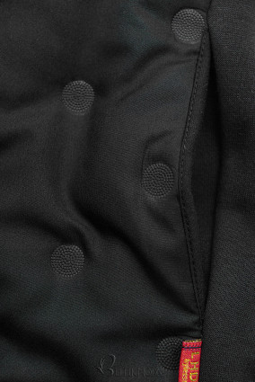 Sweatjacke mit strukturiertem Material Schwarz