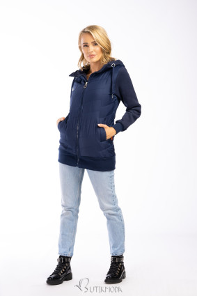 Gestepptes Sweatshirt/Jacke Himmelblau