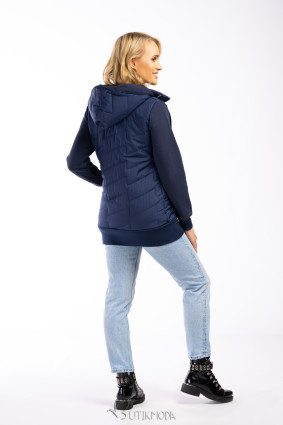 Gestepptes Sweatshirt/Jacke Himmelblau