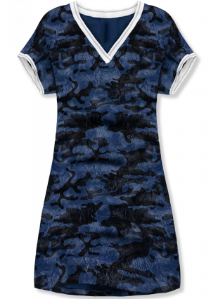 Lässiges Army Kleid blau PLUS SIZE