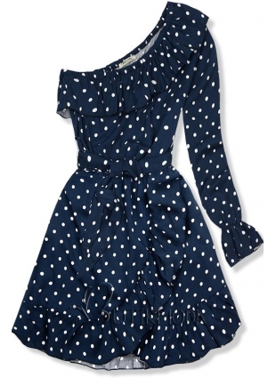 One-Shoulder Kleid dunkelblau