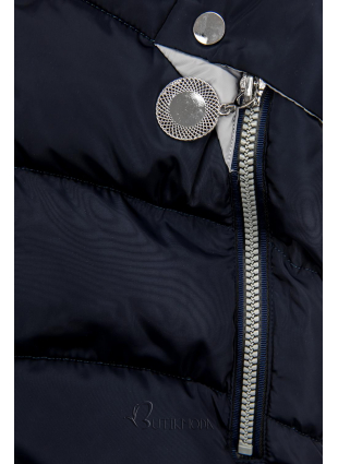 Winter Jacke mit Kapuze dunkelblau