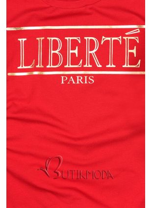 Shirt Liberté Paris rot