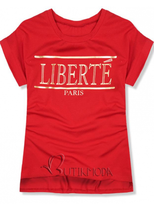 Shirt Liberté Paris rot