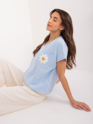 Stylische Bluse in Hellblau