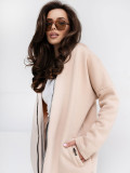 Beige lange Basic Hoodie Tina RUE PARIS
