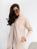 Beige lange Basic Hoodie Tina RUE PARIS