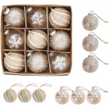 Weihnachtsdekorationen - 9 Stück Gold