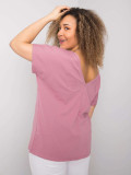 Rosa Plus Size T-Shirt aus Baumwolle