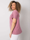 Rosa Plus Size T-Shirt aus Baumwolle
