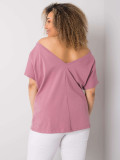 Rosa Plus Size T-Shirt aus Baumwolle