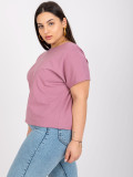 Rosa Plus Size T-Shirt aus Baumwolle