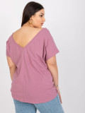 Rosa Plus Size T-Shirt aus Baumwolle