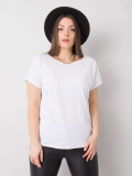 Weißes Plus-Size T-Shirt aus Baumwolle