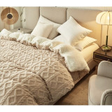 Weiche Plüschdecke XXL 180x220 Beige