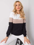 Damen Sweatshirt in Schwarz-Beige von RUE PARIS