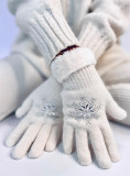 Damenhandschuhe SNOWFLAKE Ecru