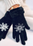 Damenhandschuhe SNOWFLAKE Schwarz