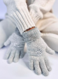Damenhandschuhe SNOWFLAKE Hellgrau