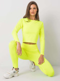 Fluo gelbes Damen Sportset