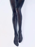 Glänzende Damenstrumpfhose Schwarz