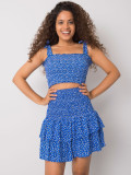 Blaue Minirock mit Muster von RUE PARIS