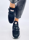 Sneaker mit Klettverschluss Schwarz